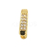 Rack Plating Brass Micro Pave Clear Cubic Zirconia Ice Pick Pinch Bails LS-KK-F876-11G-1