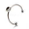 Non-Tarnish 304 Stainless Steel Cuff Ring Findings LS-X-STAS-E044-04P-3
