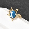 304 Stainless Steel Open Cuff Rings for Women RJEW-K258-13B-G-3