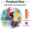 3000Pcs 20 Colors Glass Bugle Beads SEED-PA0001-02-2