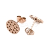 304 Stainless Steel Stud Earring Findings Ion Plating(IP) STAS-P434-06C-RG-2