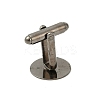 Rack Plating Brass Cuff Button KK-E064-01B-1