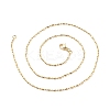 Brass Ball and Column Link Chains Necklace for Women LS-NJEW-P265-01A-G-3