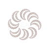 ABS Plastic Imitation Pearl Linking Rings OACR-CJ0001-07-6