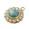 Natural Amazonite Faceted Charms STAS-S163-38G-01-2