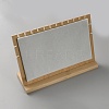 Rectangle Wood Necklace Organizer Display Stands with Velvet Mat AJEW-WH0166-37-3