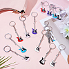12Pcs 6 Styles Zinc Alloy Keychain KEYC-ME0001-01-4