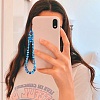 Round Synthetic Moonstone Beaded Mobile Straps HJEW-SW00042-08-6