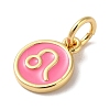 Real 18K Gold Plated Brass Enamel Charms KK-L216-001G-H04-2