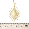 Sunflower 304 Stainless Steel Pendant Necklaces NJEW-M096-08G-3