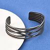 316 Surgical Stainless Steel Hollow Cuff Bangles BJEW-C125-04AS-5