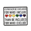 Pride Month Rainbow Heart Enamel Brooches JEWB-I062-02EB-1