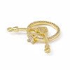 Brass Micro Pave Clear Cubic Zirconia 2-Loop Pendants KK-E068-VC023-3