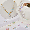 28Pcs 7 Colors Alloy Glass Pendants FIND-SC0015-31G-3