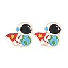 Space Astronauts Alloy Enamel Cabochons AL-CBA1A6F-07KCG-E-1