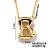 Simple and Stylish Brass Letter Pendant Satellite Chain Necklaces for Women Men GF2554-2-1