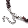 Natural Gemstone Beads Anklets AJEW-AN00583-11-3