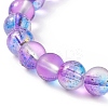 7Pcs 7 Color Bling Glass Round Beaded Stretch Bracelets Set for Women BJEW-JB08993-5
