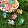 30Pcs 5 Colors Luminous Resin Pendants RESI-SZ0003-24-4