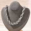 304 Stainless Steel Rope Chain Necklaces for Women Men NJEW-A033-04B-P-1