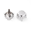 Non-Tarnish 201 Stainless Steel Sew on Prong Settings STAS-T032-01-8mm-P-2