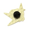 Paper Crane & Flower Alloy Enamel Pin Backs for Clothes for Women JEWB-F043-02D-2