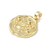 Brass Micro Pave Clear Cubic Zirconia Pendants KK-P273-15C-G-2