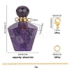 15 Piece DIY Natural Amethyst Perfume Bottle Pendant Necklaces Making Kits DIY-SC0014-86B-2
