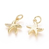 Brass Micro Pave Cubic Zirconia Pendants ZIRC-G166-02G-2