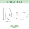 120Pcs 304 Stainless Steel Hoop Earrings Findings Kidney Ear Wires STAS-SP0001-32B-P-2