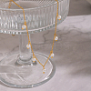 Elegant Round White Imitation Pearl Pendant Bib Necklaces FU4888-6