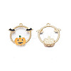 Halloween Alloy Enamel Pendants ENAM-N055-092-3