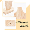 Bust Wooden Necklace Display Stands NDIS-WH0009-17-3