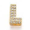 Brass Micro Pave Cubic Zirconia Charms KK-N254-217G-L-1