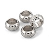 Non-Tarnish Frosted 201 Stainless Steel European Beads LS-X-STAS-B020-13P-1