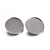 Tarnish Resistant 304 Stainless Steel Brooch Base Settings STAS-F191-04P-25mm-1