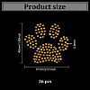 Paw Print Hotfix Glass Rhinestone DIY-WH0453-71B-02-2