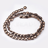 Electroplated Non-magnetic Synthetic Hematite Beads Strands G-P367-C-2