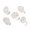 UV Plating Rainbow Iridescent Acrylic Beads PACR-M002-07-2