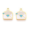 304 Stainless Steel Enamel Charms STAS-T065-54G-01-1
