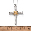 Brass Screw Cross Pendant Box Chain Necklaces for Women Men LS-NJEW-C067-06P-5