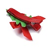 Christmas Theme Cloth Felt Fabric Alligator Hair Clip OHAR-R100-01C-5