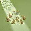 Synthetic Hematite Beaded Tassel Dangle Hoop Earrings EJEW-JE05036-2