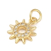Rack Plating Brass Micro Pave Cubic Zirconia Pendants LS-KK-H509-06G-2