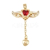 Brass Micro Pave Cubic Zirconia Pendants KK-B161-12G-01-1