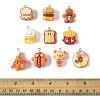 20Pcs 10 Styles Opaque Resin Imitation Food Pendants CRES-FS0001-24-5