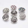 Mixed Flat Round Zinc Alloy Enamel Jewelry Snap Buttons SNAP-N010-05-NR-1