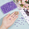 800Pcs UV Plating Transparent Acrylic Beads PACR-GO0001-01-3