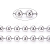 304 Stainless Steel Ball Chains CHS-F009-01G-P-1