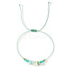 Bohemian Style Natural Green Aventurine Chips Braided Bead Bracelets for Women Men FC0503-3-2